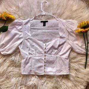 White peasant top